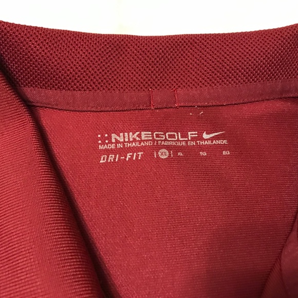 Nike Golf Polo Dri Fit Performance Red Short Sleeve Athletic Mens Sz XL - Picture 3 of 9